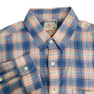 Faherty Brand Ventura Faded Rose Plaid Button Down Shirt - Men's